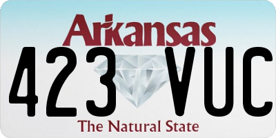 AR license plate 423VUC