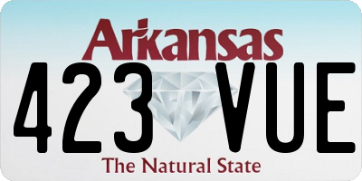 AR license plate 423VUE