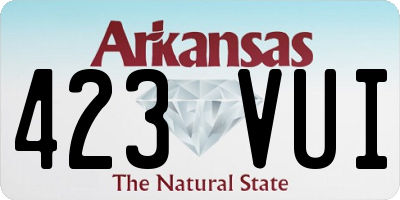 AR license plate 423VUI