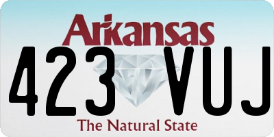 AR license plate 423VUJ