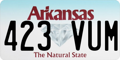 AR license plate 423VUM