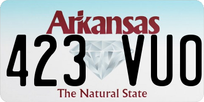 AR license plate 423VUO