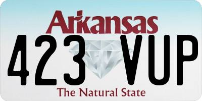 AR license plate 423VUP