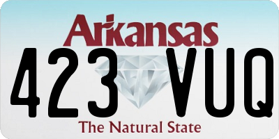 AR license plate 423VUQ