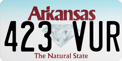 AR license plate 423VUR