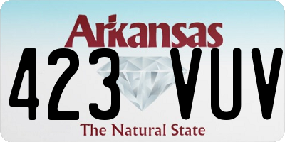 AR license plate 423VUV
