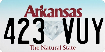 AR license plate 423VUY