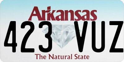 AR license plate 423VUZ