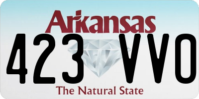 AR license plate 423VVO