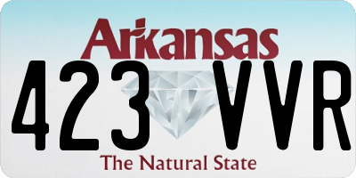 AR license plate 423VVR