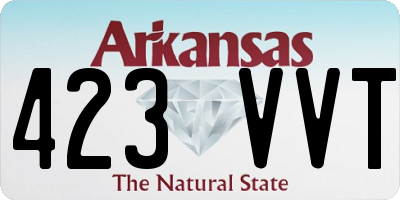 AR license plate 423VVT