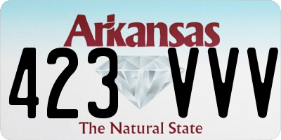 AR license plate 423VVV