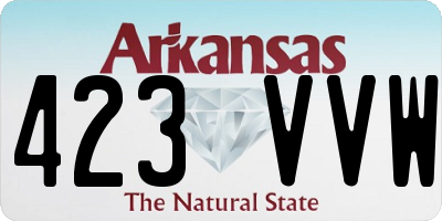 AR license plate 423VVW
