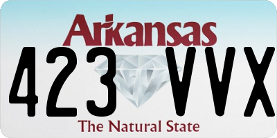 AR license plate 423VVX