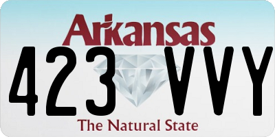 AR license plate 423VVY