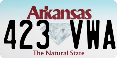 AR license plate 423VWA