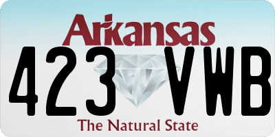 AR license plate 423VWB