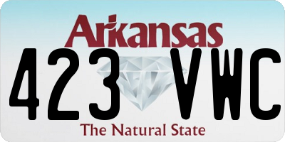 AR license plate 423VWC