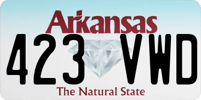 AR license plate 423VWD