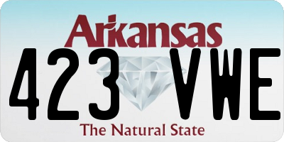 AR license plate 423VWE