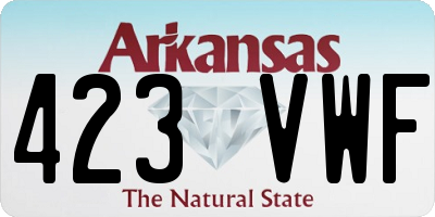AR license plate 423VWF