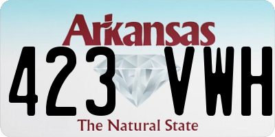AR license plate 423VWH