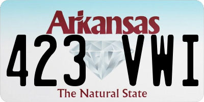 AR license plate 423VWI