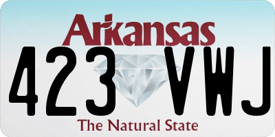AR license plate 423VWJ