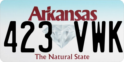 AR license plate 423VWK