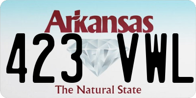 AR license plate 423VWL
