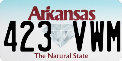 AR license plate 423VWM