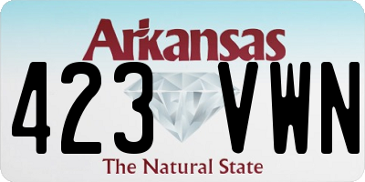 AR license plate 423VWN