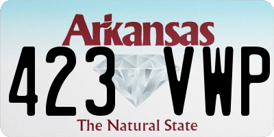 AR license plate 423VWP