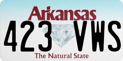 AR license plate 423VWS