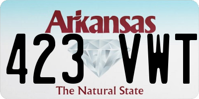 AR license plate 423VWT