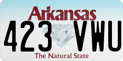 AR license plate 423VWU