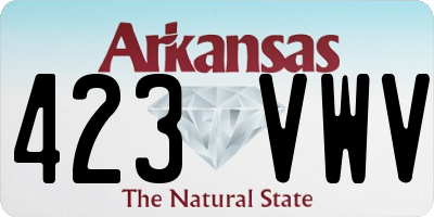 AR license plate 423VWV