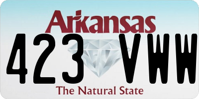 AR license plate 423VWW