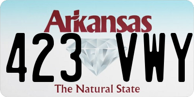 AR license plate 423VWY