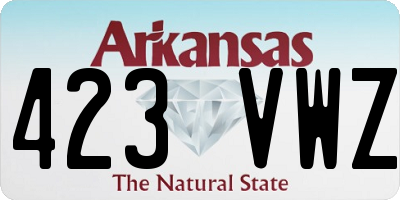 AR license plate 423VWZ