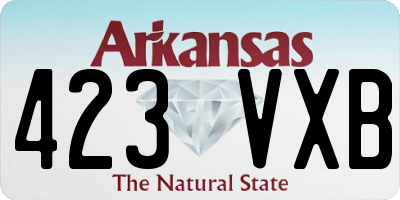 AR license plate 423VXB