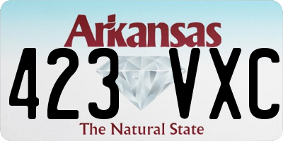 AR license plate 423VXC