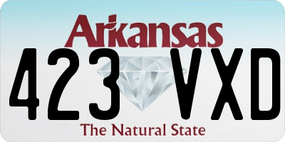 AR license plate 423VXD