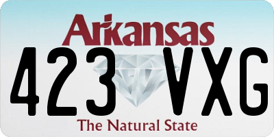 AR license plate 423VXG