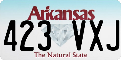 AR license plate 423VXJ