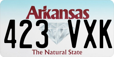 AR license plate 423VXK