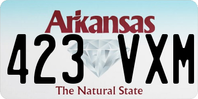 AR license plate 423VXM