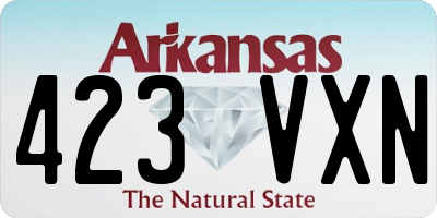 AR license plate 423VXN