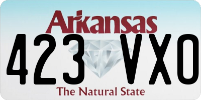 AR license plate 423VXO