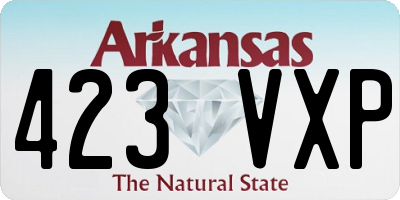 AR license plate 423VXP
